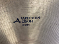 Zildjian - 18 Inch Zildjian Paper Thin Crash